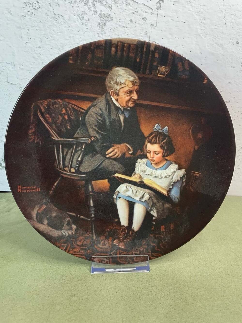 Edwin M. Knowles Norman Rockwell Collector Plate The Young Scholar 1991